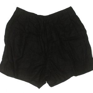 Linen-Blend Easy Pull-On Shorts Black XS